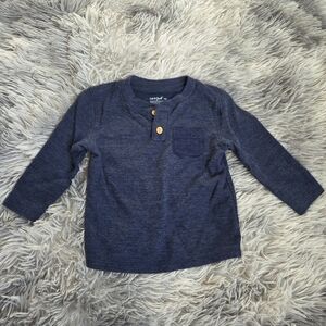 Cat &Jack Navy Long Sleeve Toddler Shirt